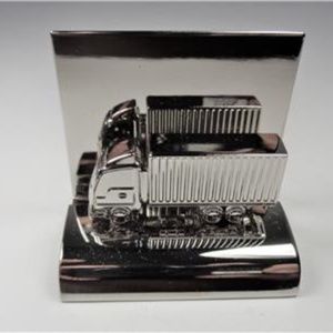 AIRCRAFT METAL CARGO SHIPPING TRUCK CARD HOLDER